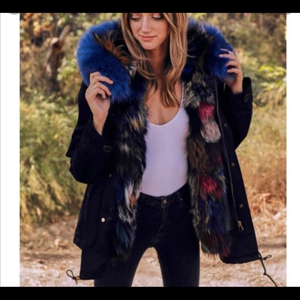 Ava and Kris fur lined coat